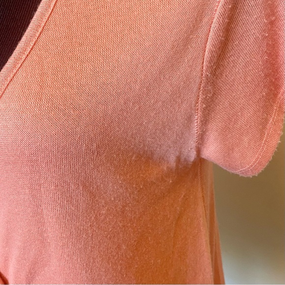 FREE PEOPLE NWT ‘Hoffman Surplice Tee” Coral Size XS - Picture 8 of 10